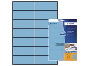 Afbeeldingen van Herma etiket, 105 x 42.3 mm, a4, verpakking 280 stuks, superprint, 5060, blauw