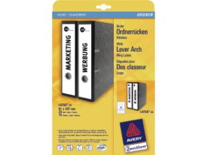 Afbeeldingen van Zweckform rugetiket, 297 x 61 mm, verpakking 75 stuks, l4759-25, wit