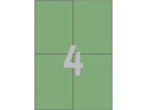 Afbeeldingen van Zweckform etiket, 105 x 148 mm, verpakking 400 stuks, 3458, groen