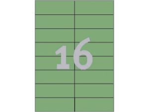 Afbeeldingen van Zweckform etiket, 105 x 37 mm, verpakking 1600 stuks, 3454, groen