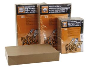 Afbeeldingen van Cleverpack paraatdoos, a4, verpakking 500 vel, 305x 218 x 55 mm, 168, bruin