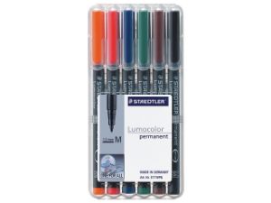 Afbeeldingen van Staedtler viltstift ohp lumocolor, medium, assorti, 317 wp6