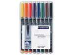 Afbeeldingen van Staedtler viltstift ohp lumocolor, verpakking 8 stuks, superfijn, non permanent, assorti, 313 wp8