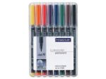 Afbeeldingen van Staedtler viltstift ohp lumocolor, verpakking 8 stuks, medium, assorti, 317 wp8