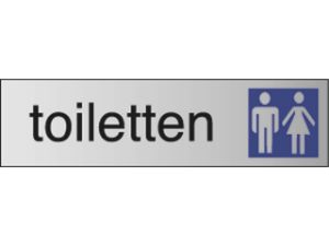 Afbeeldingen van Posta infobord pictogram, 165 x 44 mm, toiletten dames/heren, 39064