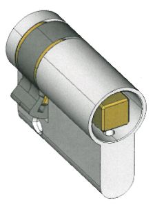 Afbeeldingen van Dom halve cilinder vk83 30t30, doorn 8mm.