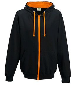 Afbeeldingen van Varstiy hooded vest zwart/oranje