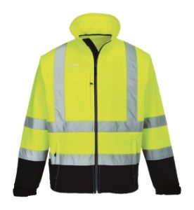 Afbeeldingen van Portwest softshell s425 fluor geel/navy