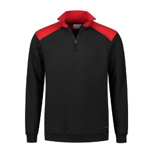 Afbeeldingen van Santino zipsweater tokyo zwart/rood