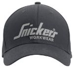 Afbeeldingen van Snickers Workwear Cap met Logo 9041 grijs/zwart