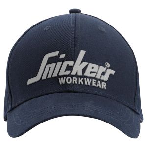 Afbeeldingen van Snickers Workwear Cap met Logo 9041 donkerblauw/zwart