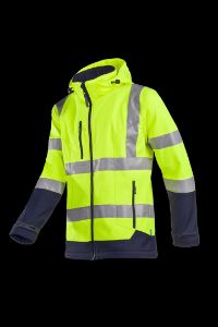 Afbeeldingen van Sioen softshell fuller fluor geel/blauw