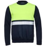 Afbeeldingen van Santino sweater Helsinki navy/fluor yellow