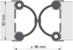 Afbeeldingen van Alprokon Los rubber t.b.v. aluminium pendelprofiel 4030/Rubber (45.= m1)