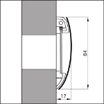 Afbeeldingen van Ellen Tochtklep met haarborstelrij 340 x 84 mm 100 cm inox