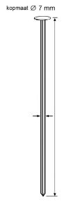 Afbeeldingen van Dutack Fasteners Draadnagel platkop Draadnagel verzinkt 3,1x70mm