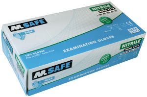 Afbeeldingen van M-Safe Disposable nitril handschoen maat 7/s