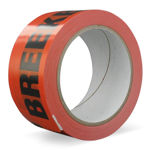 Afbeeldingen van TechnoTape Bedrukte verpakkingstape PVC Solvent Fluor Oranje 50mm x 66m