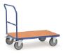 Afbeeldingen van Fetra Duwbeugelwagen met houten platform 1325 mm x 809 mm x 990 mm 600 Kg