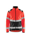 Afbeeldingen van Blåkläder Softshell jack High Vis 4877 rood/zwart 2XL