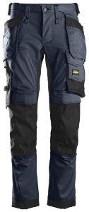 Afbeeldingen van Snickers Workwear AllroundWork, Stretch Werkbroek met Holsterzakken 6241 Blauw / zwart 162