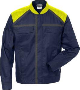 Afbeeldingen van FRISTADS Jack 4555 STFP Marineblauw/fluor geel 4XL