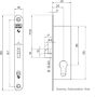 Afbeeldingen van Nemef Schuifdeurslot 618 25 mm aluminium