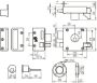 Afbeeldingen van LIPS Veiligheidsoplegslot, losse buitencilinder en veiligheidsrozet 1754, doornmaat 48-62 mm, rechts, skg2, bruin gelakt