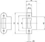 Afbeeldingen van Lips Sluitplaat loopslot SPU2465R, ronde hoek, rvs