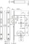 Afbeeldingen van ASSA ABLOY Schuifdeurslot, PC-uitsparing 2477, doornmaat 60 mm, zonder sluitplaat, rvs