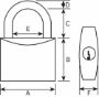 Afbeeldingen van Dx hangslot dubbel vergrendeld 30mm gls