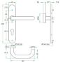 Afbeeldingen van Artitec Proline Classic Deurkruk op langschild CHASE WC72x8 rvs