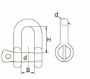 Afbeeldingen van DX D-sluiting 5/8" gegalvaniseerd