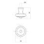 Afbeeldingen van INTERSTEEL Meubelknop ø 25 mm smeedijzer zwart 8550