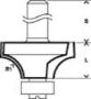 Afbeeldingen van Bosch Afrondprofielfrezen met aanlooplager, dubbelsnijdend hm r=3x10,5x8