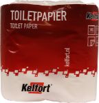 Afbeeldingen van Kelfort Toiletpapier 2-laags wit cellulose Toiletpapier (pak 4 rol)