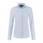 Afbeeldingen van Lcf dames blouse lange mouw licht blauw