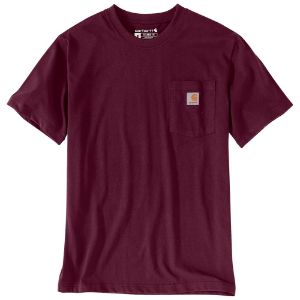 Afbeeldingen van Carhartt Relaxed fit heavyweight short-sleeve k87 pocket t-shirt bordeaux rood