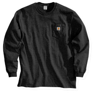 Afbeeldingen van Carhartt Loose fit heavyweight long-sleeve pocket t-shirt zwart