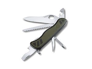 Afbeeldingen van Zakmes,Victorinox,Soldier,10functies 2lock,te openen met 1hand,groen