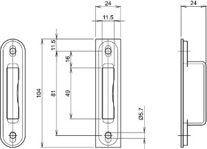 Afbeeldingen van Lips Sluitkom met sluitplaat SKT2454 R