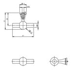 Afbeeldingen van INTERSTEEL Meubelknop rvs geborsteld 8510 T-Model