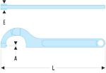 Afbeeldingen van Facom Haaksleutel 126A 50-80mm 280mm