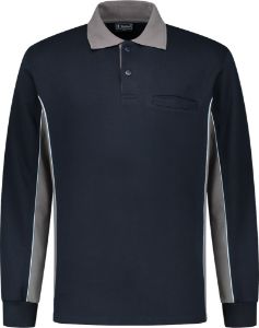 Afbeeldingen van WorkMan® Bi-Colour Polo Sweater 6.2402 Navy/Grijs 2XL