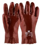Afbeeldingen van Majestic Handschoen PVC rood zonder manchet 27cm