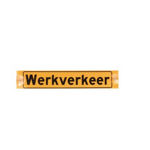 Afbeeldingen van Zuignapbord Werkverkeer geel/zwart 410x80mm