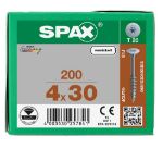 Afbeeldingen van SPAX Corpusschroef achterwandschroef T-STAR plus staal T20 4 x 30