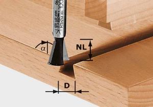 Afbeeldingen van Festool Zwaluwstaartfrees HW HW S8 D14,3/13,5/15°