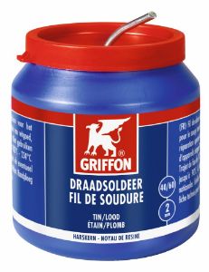 Afbeeldingen van Griffon Draadsoldeer tin/lood 40/60 harskern 2mm 500g