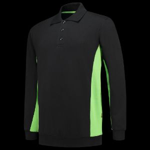 Afbeeldingen van Tricorp polosweater Bicolor 302003 zwart/lime